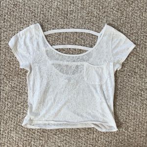 Abercrombie White Crop Top